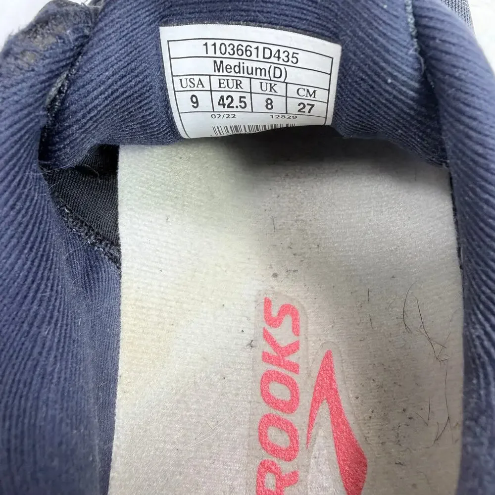 Brooks Adrenaline GTS 22 Mens Running Shoes Navy Blue Red Size 9 D Sneaker